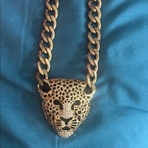 Gold Leopard Pendant Necklace